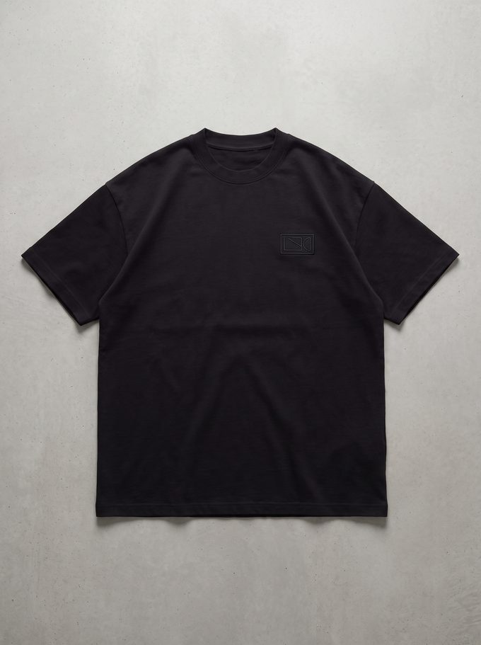 3D Applique Embroidery Oversized Tee
