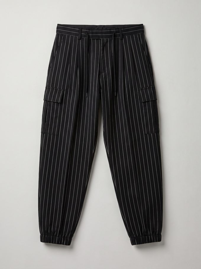Striped Pleated Pants