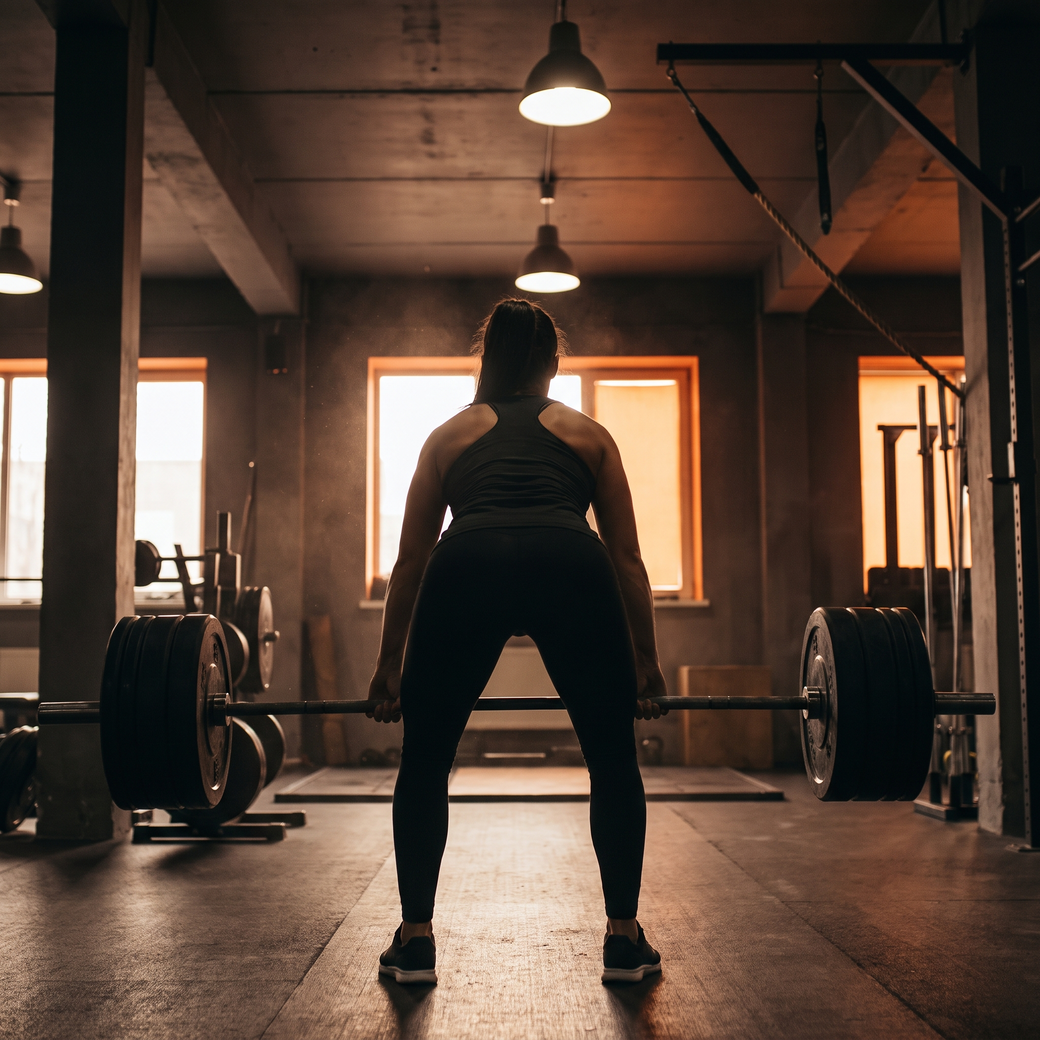 Sesi weight training di gym